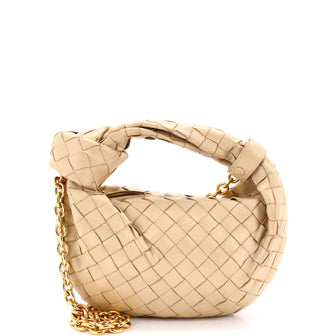 Bottega Veneta BV Jodie Chain Hobo Intrecciato Nappa Mini