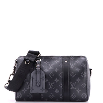 Louis Vuitton City Keepall Bag Reverse Monogram Eclipse Canvas