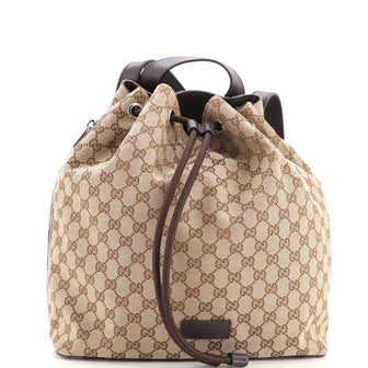 Gucci Drawstring Backpack GG Canvas Medium