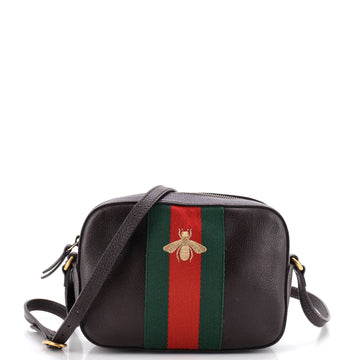 Gucci Bee Web Camera Bag Leather