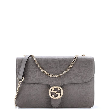 Gucci Interlocking Shoulder Bag Leather Medium
