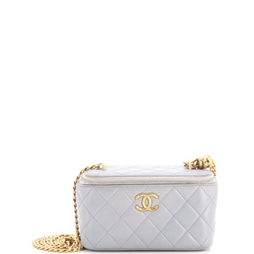 Chanel All Slide Long Vanity Case with Chain Quilted Lambskin Small