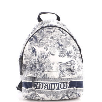 Christian Dior Toile De Jouy Travel Backpack Technical Fabric Small