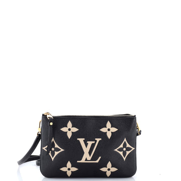 Louis Vuitton Double Zip Pochette Bicolor Monogram Empreinte Giant