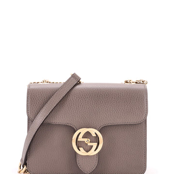Gucci Interlocking Shoulder Bag Leather Small
