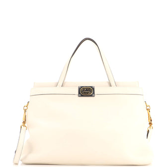 Gucci Linea Matisse Interlocking G Top Handle Tote Leather Medium