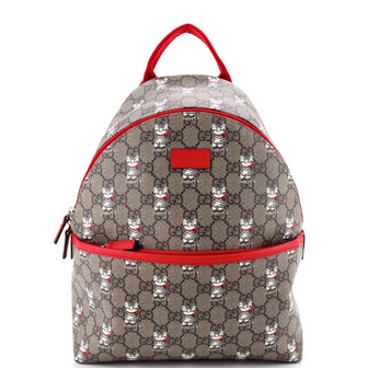 Gucci Children's Zip Backpack Printed GG Coated Canvas Small