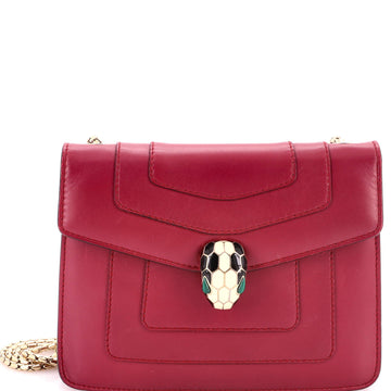 Bvlgari Serpenti Forever Square Shoulder Bag Leather Small
