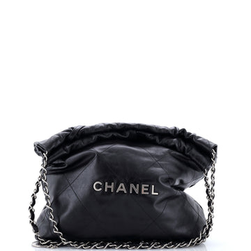 Chanel 22 Chain Hobo Quilted Calfskin Small