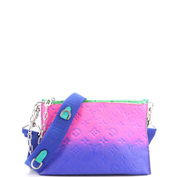Louis Vuitton Trio Pouch Messenger Bag Limited Edition Illusion Monogram Taurillon Leather