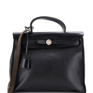 Hermes Herbag Zip Berline Vache Canvas and Leather 31