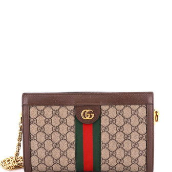Gucci Ophidia Chain Shoulder Bag GG Coated Canvas Small