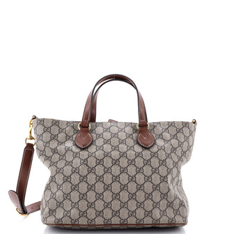 Gucci Convertible Soft Tote GG Coated Canvas with Leather Small