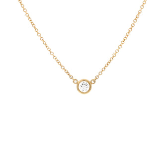 Tiffany & Co. Elsa Peretti Diamonds By The Yard Pendant Necklace 18K Yellow Gold and Diamond 0.10-0.19CT