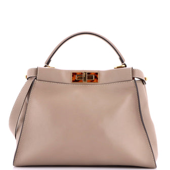 Fendi Peekaboo Bag Leather with Tortoise Detail Regular