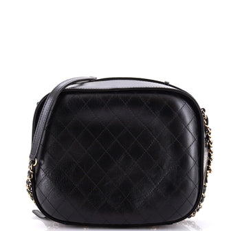 Chanel CC Round Top Handle Vanity Case Stitched Calfskin Medium