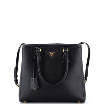 Prada Convertible Parabole Tote Saffiano Leather Small