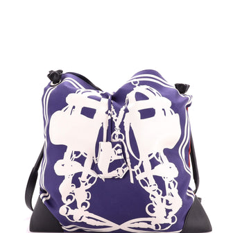 Hermes Silky City Bag Printed Silk and Leather PM