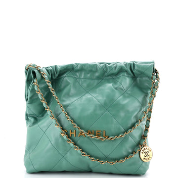 Chanel 22 Chain Hobo Quilted Calfskin Small