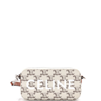 Celine Horizontal Pouch Crossbody Bag Logo Triomphe Coated Canvas