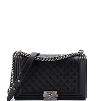 Chanel Boy Flap Bag Quilted Lambskin New Medium
