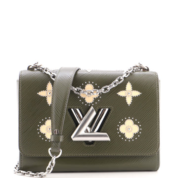 Louis Vuitton Twist Handbag Limited Edition Flower Embellished Epi Leather MM