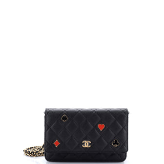Chanel Coco Casino Wallet on Chain Quilted Caviar