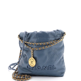 Chanel 22 Chain Hobo Quilted Caviar Mini