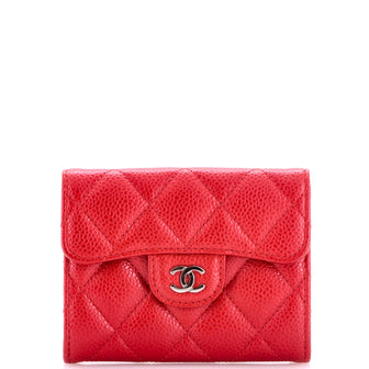 Chanel Classic Flap Card Case Quilted Caviar