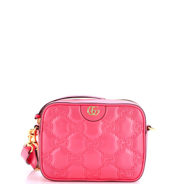 Gucci Zip Camera Bag GG Matelasse Leather Small