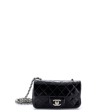 Chanel Classic Single Flap Bag Quilted Patent Extra Mini