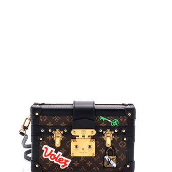 Louis Vuitton Petite Malle Handbag Limited Edition Patches Monogram Canvas