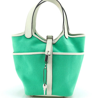 Hermes Cargo Picotin Lock Bag Canvas and Swift PM