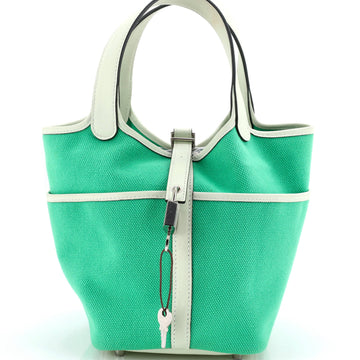 Hermes Cargo Picotin Lock Bag Canvas and Swift PM