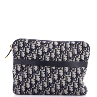Christian Dior Travel Kit Zip Pouch Oblique Canvas