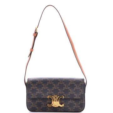 Celine Triomphe East-West Shoulder Bag Triomphe Coated Canvas