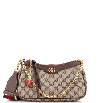 Gucci Ophidia Charm Shoulder Bag GG Coated Canvas Small