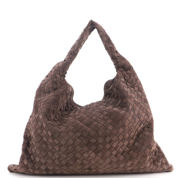 Bottega Veneta Hop Hobo Intrecciato Suede Large
