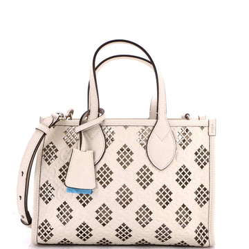 Gucci Convertible Tote GG Debossed Laser Cut Leather Small