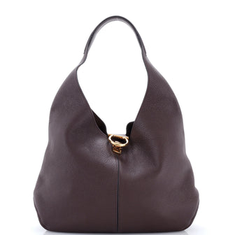 Salvatore Ferragamo Gancini Margot Hobo Leather