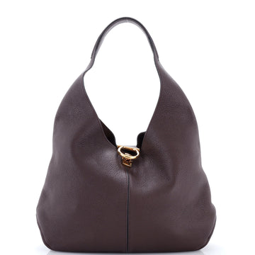 Salvatore Ferragamo Gancini Margot Hobo Leather