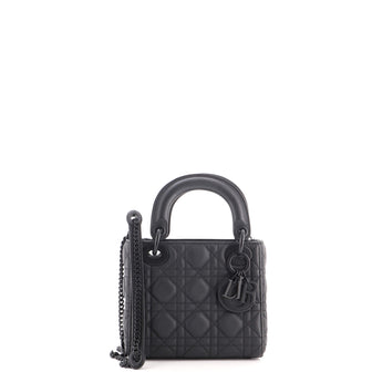 Christian Dior Ultra Matte Lady Dior Chain Bag Cannage Quilt Calfskin Mini