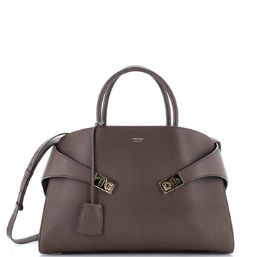 Salvatore Ferragamo Hug Top Handle Bag Leather Large