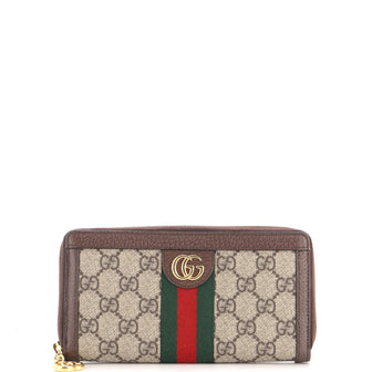 Gucci Ophidia Zip Around Wallet GG Coated Canvas