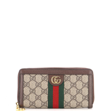 Gucci Ophidia Zip Around Wallet GG Coated Canvas