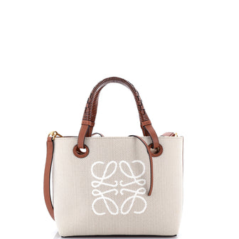 Loewe Anagram Square Basket Tote Canvas Mini
