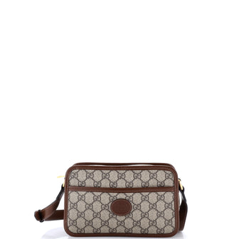 Gucci Interlocking G Patch Camera Bag GG Coated Canvas Mini