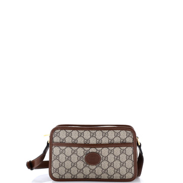 Gucci Interlocking G Patch Camera Bag GG Coated Canvas Mini