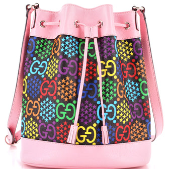 Gucci Bucket Bag Psychedelic Print GG Coated Canvas Medium