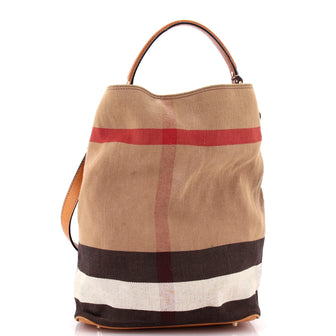 Burberry Ashby Bag House Check Canvas Medium